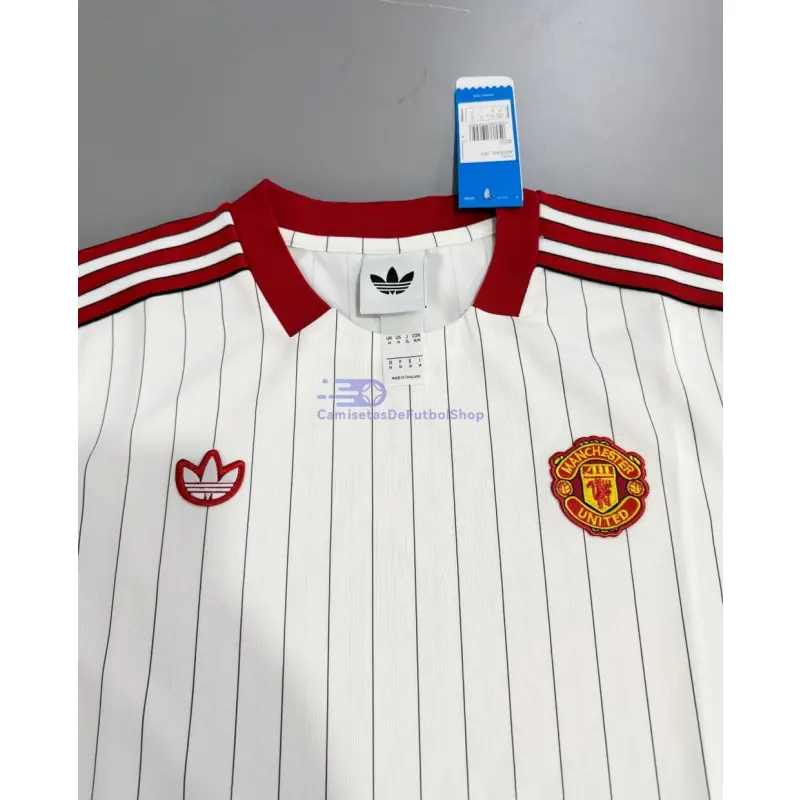 Camiseta Manchester United Terrace Icons Retro 2025/26 Blanco/Rojo