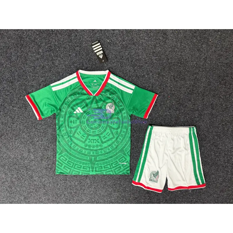 Camiseta México 2026 1ª Equipación Verde Niño Kit