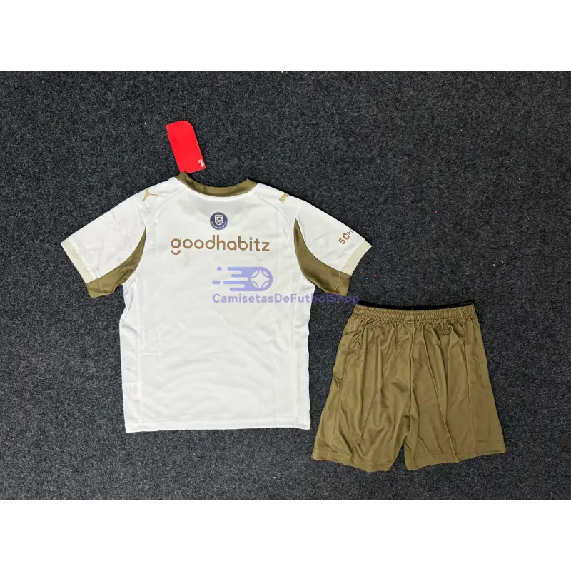Camiseta PSV Eindhoven 2025/2026 3ª Equipación Beige Niño Kit