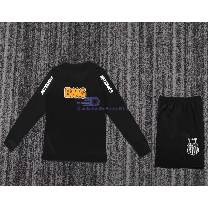 Camiseta Santos FC Retro 2013 ML Negro Niño Kit