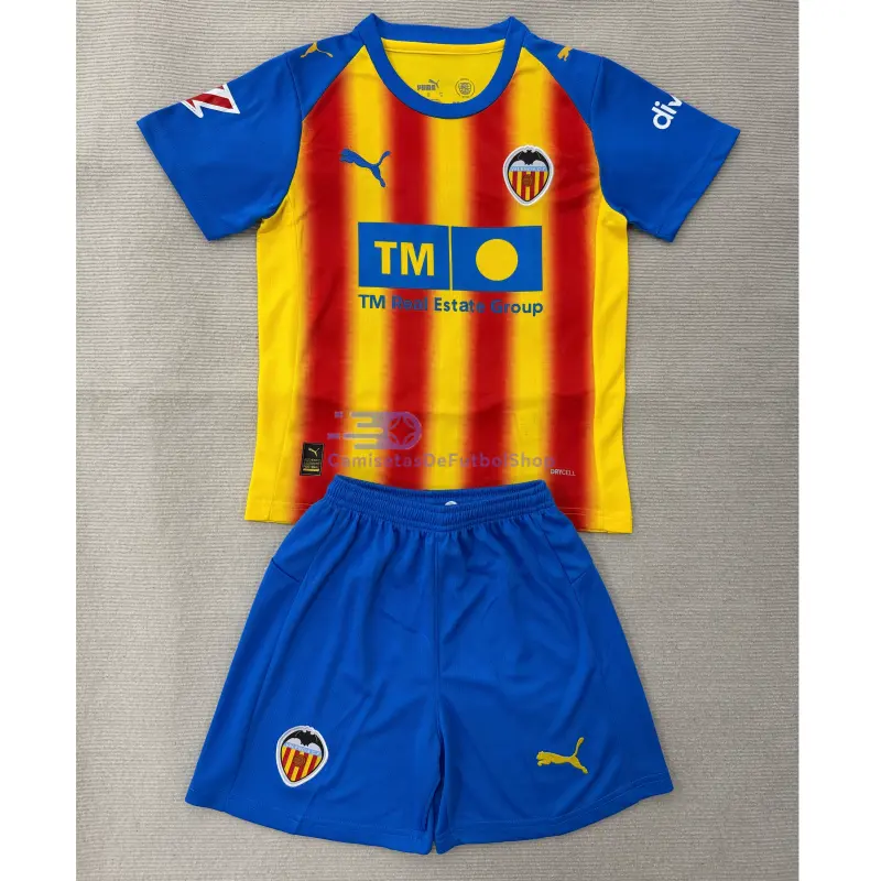 Camiseta Valencia 2025/2026 3ª Equipación Amarillo/Rojo/Azul
