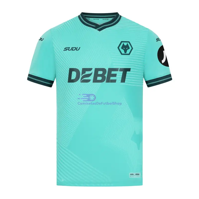 Camiseta Wolverhampton Wanderers 2025/2026 2ª Equipación Verde Azulado
