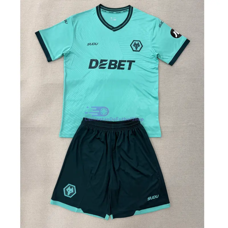 Camiseta Wolverhampton Wanderers 2025/2026 2ª Equipación Verde Azulado