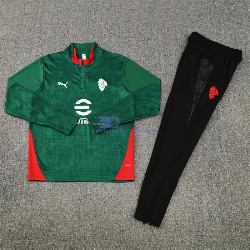 Sudadera De Entrenamiento AC Milan 2025/2026 Kit Verde con Estampado