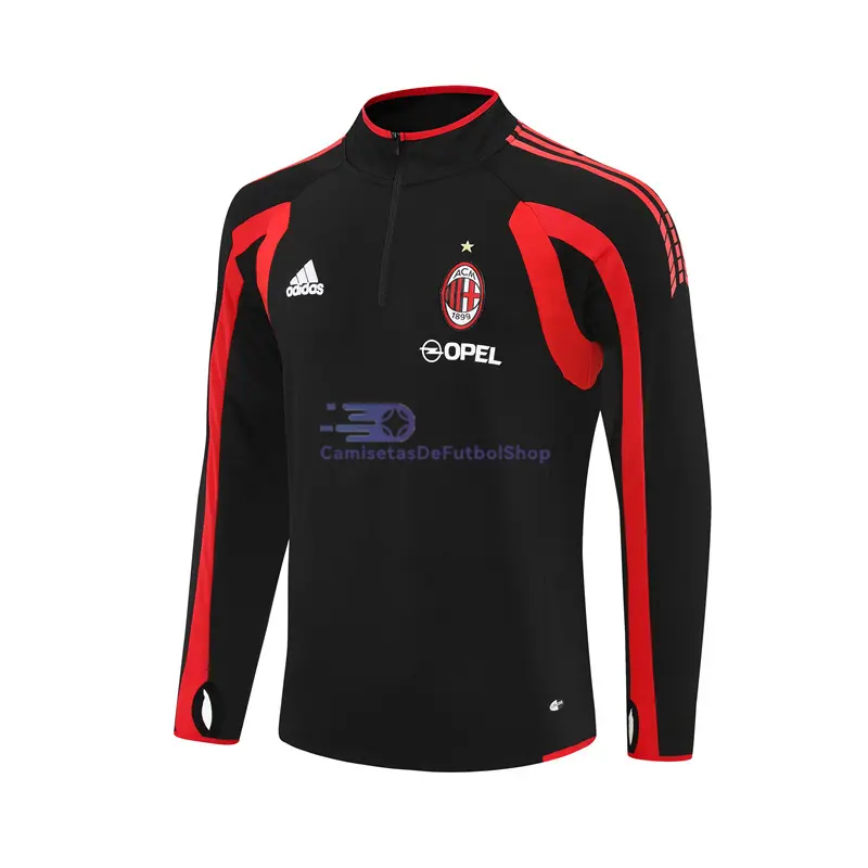 Sudadera De Entrenamiento AC Milan Retro 2005/2006 Negro/Rojo