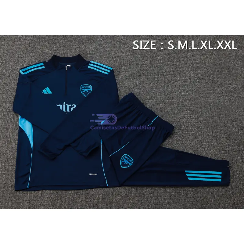 Sudadera De Entrenamiento Arsenal 2025/2026 Kit Azul Real