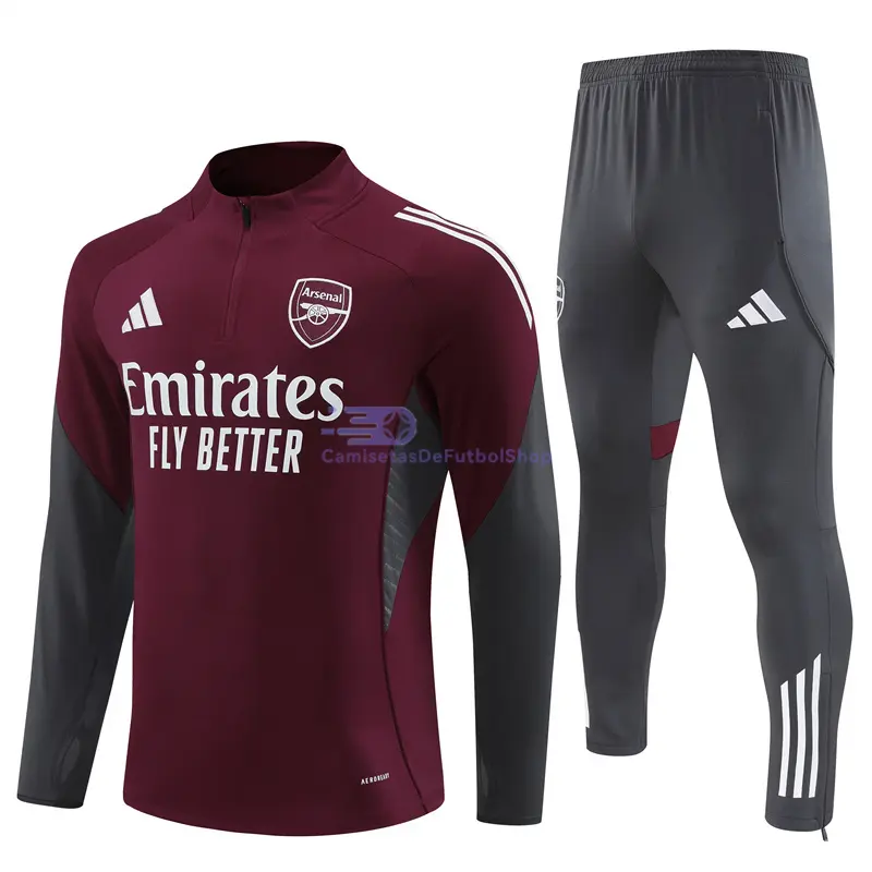 Sudadera De Entrenamiento Arsenal 2025/2026 Kit Rojo Oscuro