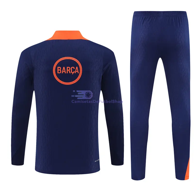 Sudadera De Entrenamiento Barcelona 2025/2026 Kit Azul/Naranja con Estampado