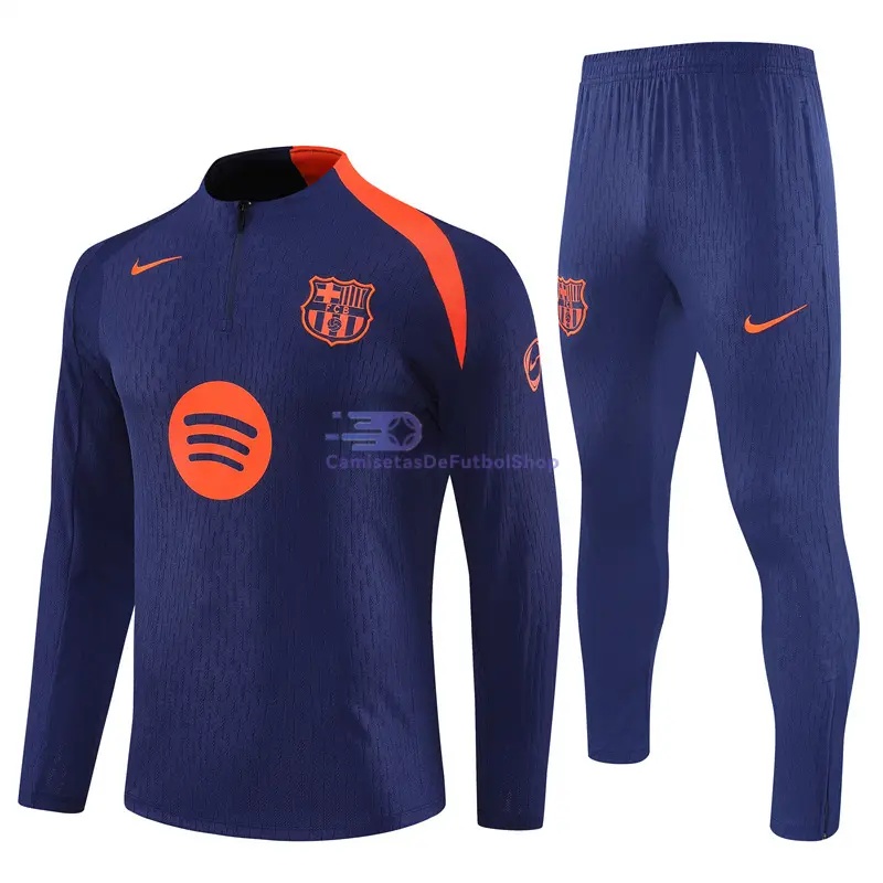 Sudadera De Entrenamiento Barcelona 2025/2026 Kit Azul/Naranja (EDICIÓN JUGADOR)