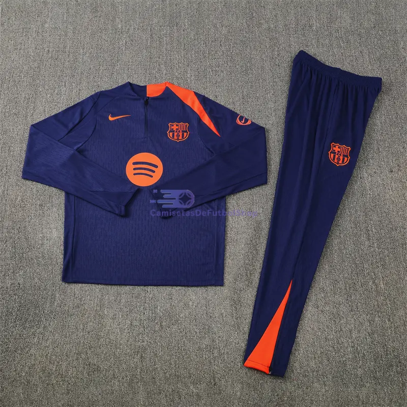 Sudadera De Entrenamiento Barcelona 2025/2026 Kit Azul/Naranja (EDICIÓN JUGADOR)