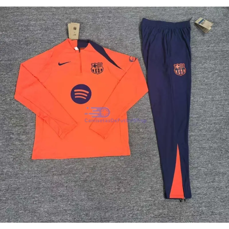 Sudadera De Entrenamiento Barcelona 2025/2026 Niño Kit Naranja (EDICIÓN JUGADOR)