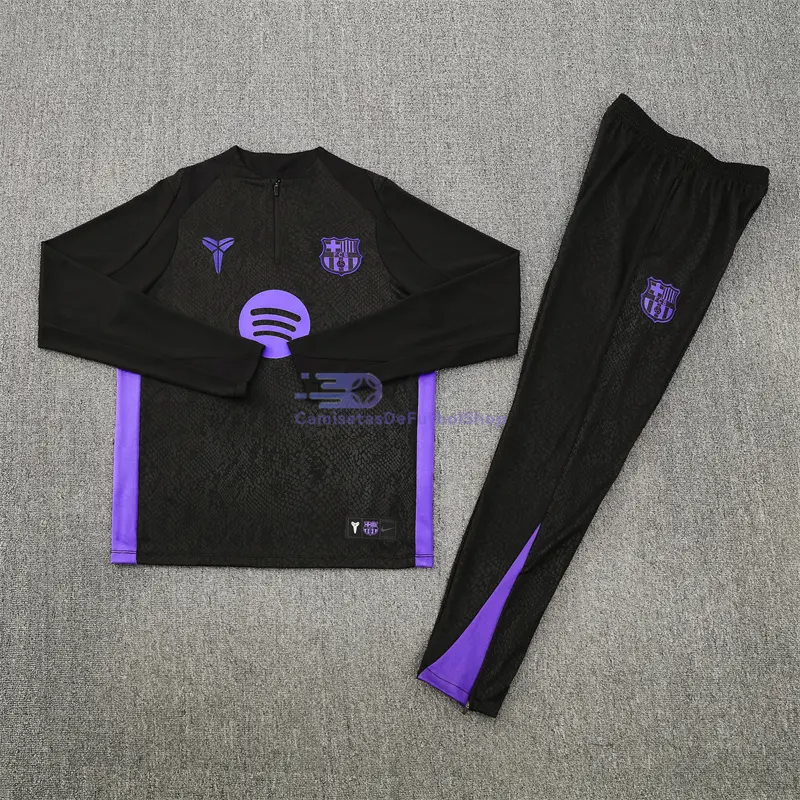 Sudadera De Entrenamiento Barcelona x Kobe Bryant 2025/2026 Kit Negro