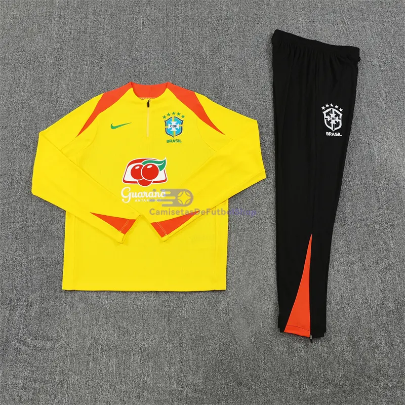 Sudadera De Entrenamiento Brasil 2025/2026 Kit Amarillo (EDICIÓN JUGADOR)