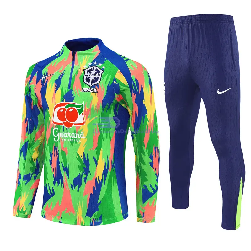 Sudadera De Entrenamiento Brasil 2025/2026 Kit Azul/Verde con Estampado Camuflaje