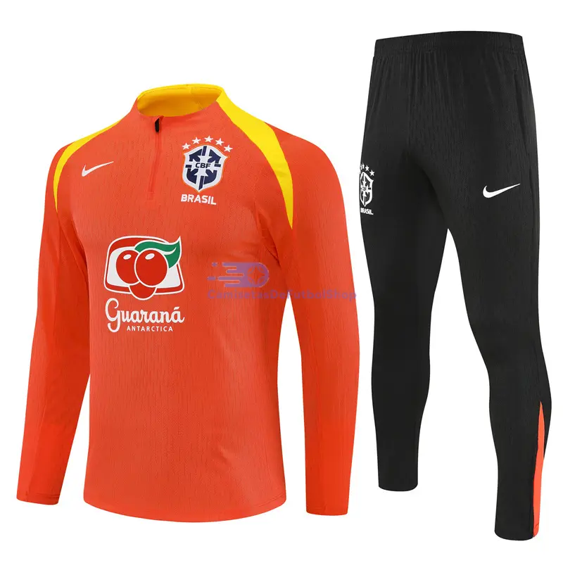 Sudadera De Entrenamiento Brasil 2025/2026 Kit Naranja (EDICIÓN JUGADOR)