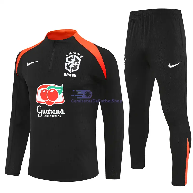 Sudadera De Entrenamiento Brasil 2025/2026 Kit Negro (EDICIÓN JUGADOR)