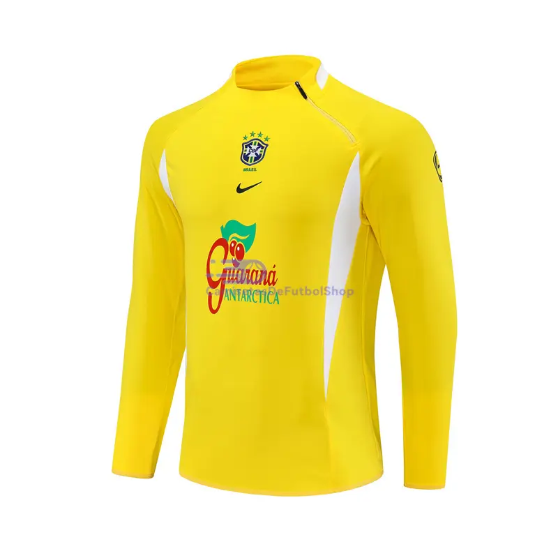 Sudadera De Entrenamiento Brasil Retro 2002 Amarillo