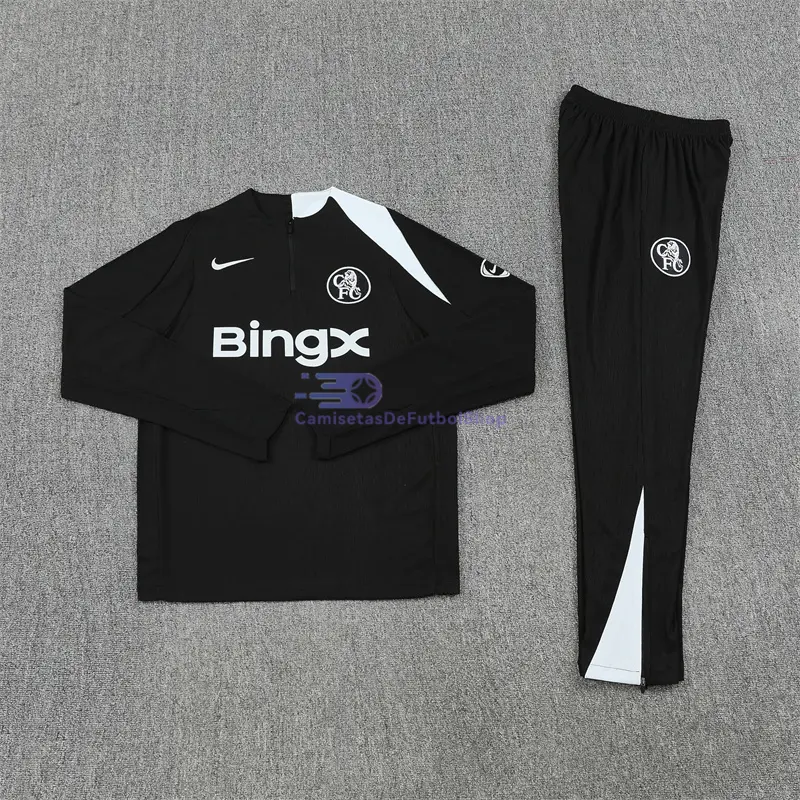 Sudadera De Entrenamiento Chelsea 2025/2026 Kit Negro (EDICIÓN JUGADOR)