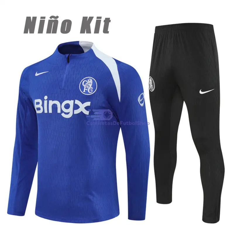 Sudadera De Entrenamiento Chelsea 2025/2026 Niño Kit Azul Real (EDICIÓN JUGADOR)