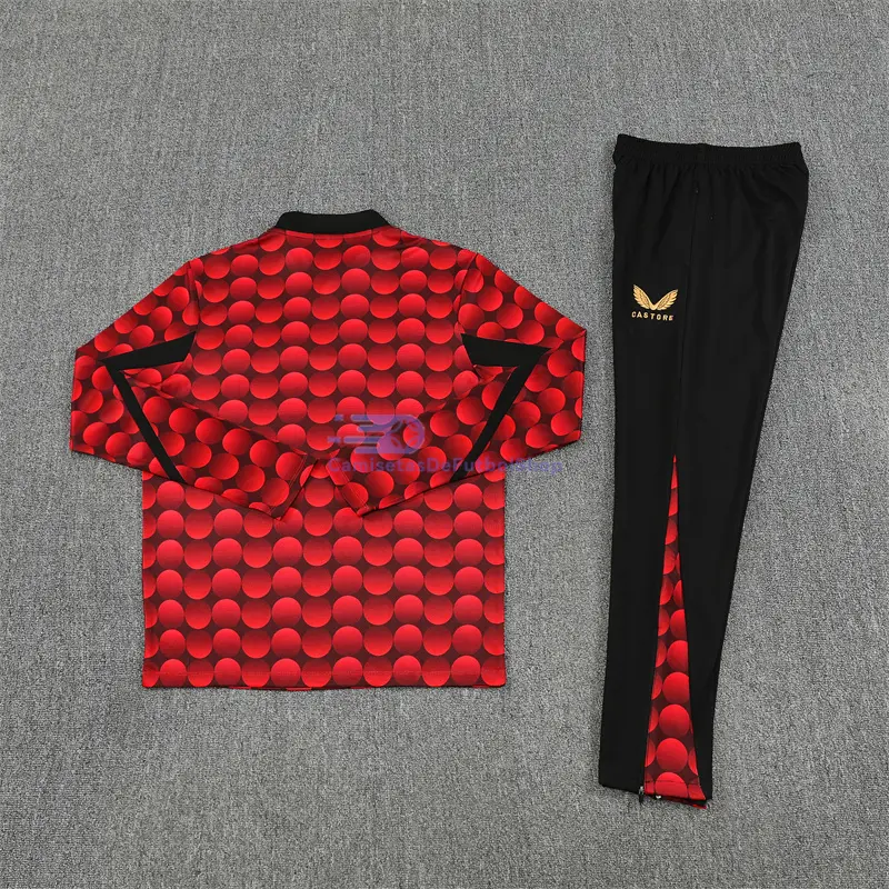 Sudadera De Entrenamiento Feyenoord 2025/2026 Kit Rojo/Negro con Estampado