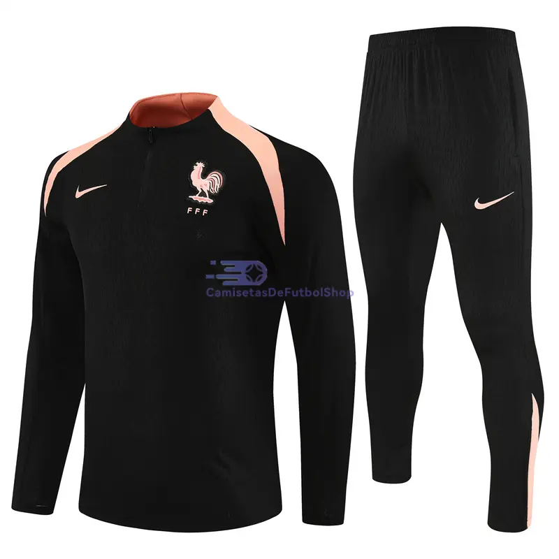 Sudadera De Entrenamiento Francia 2025/2026 Kit Negro (EDICIÓN JUGADOR)