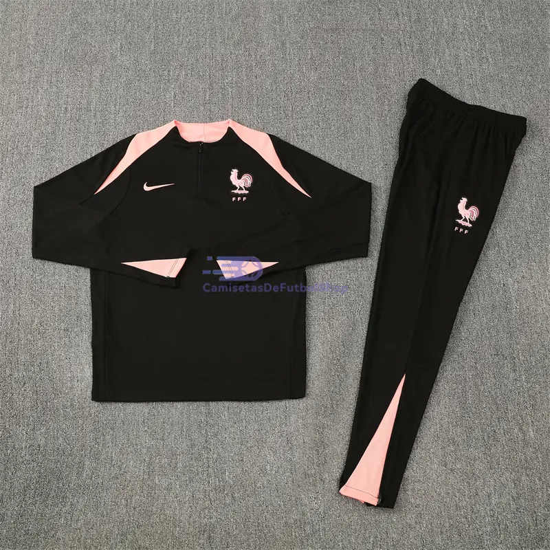 Sudadera De Entrenamiento Francia 2025/2026 Kit Negro (EDICIÓN JUGADOR)