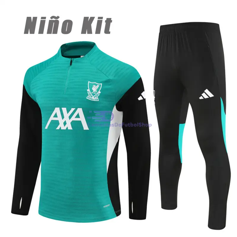 Sudadera De Entrenamiento Liverpool 2025/2026 Niño Kit Verde/Negro (EDICIÓN JUGADOR)