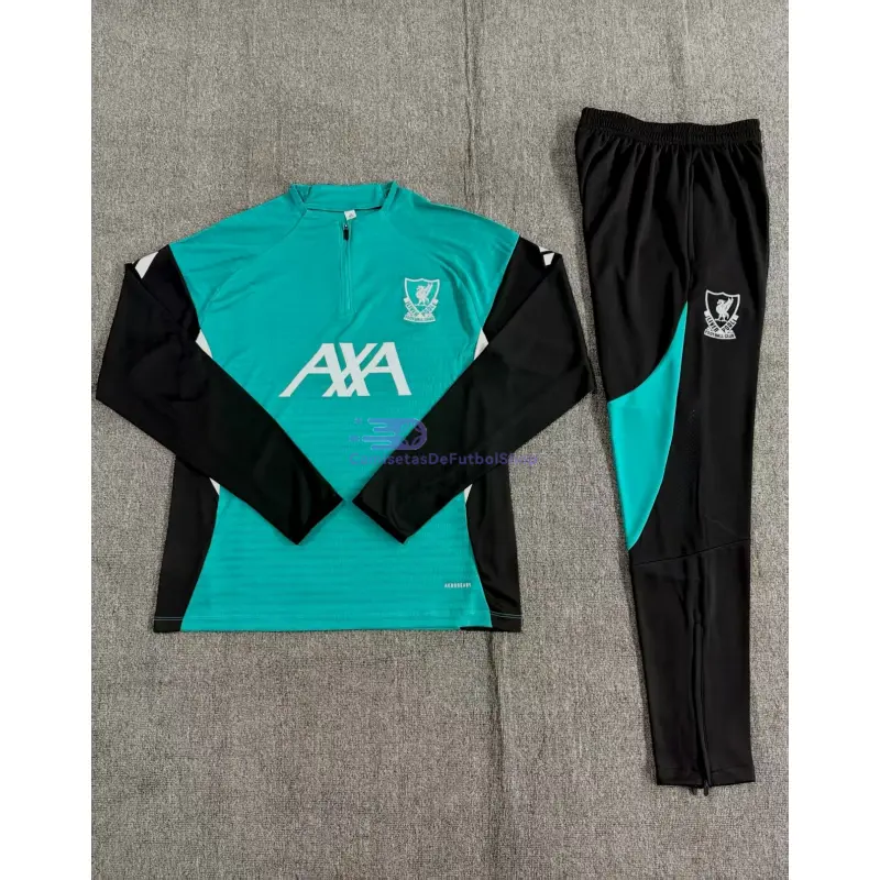 Sudadera De Entrenamiento Liverpool 2025/2026 Niño Kit Verde/Negro (EDICIÓN JUGADOR)