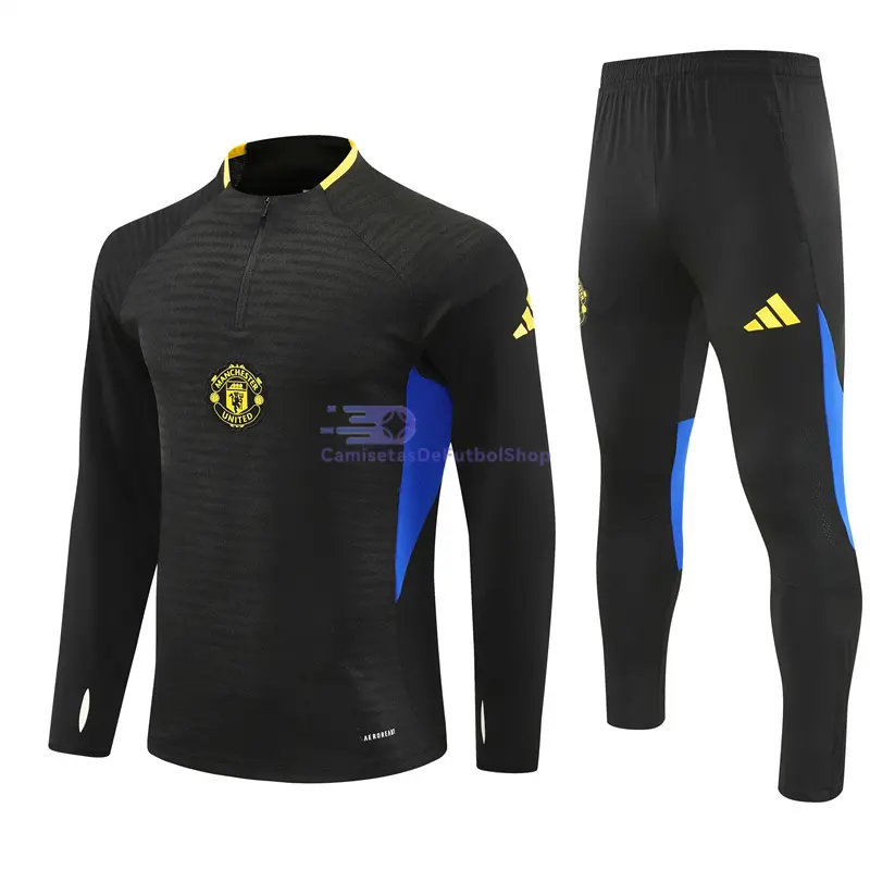 Sudadera De Entrenamiento Manchester United 2025/2026 Kit Negro (EDICIÓN JUGADOR)