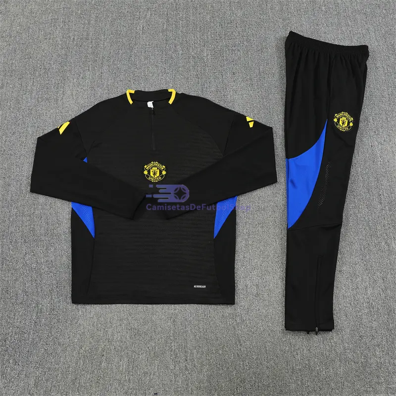 Sudadera De Entrenamiento Manchester United 2025/2026 Kit Negro (EDICIÓN JUGADOR)