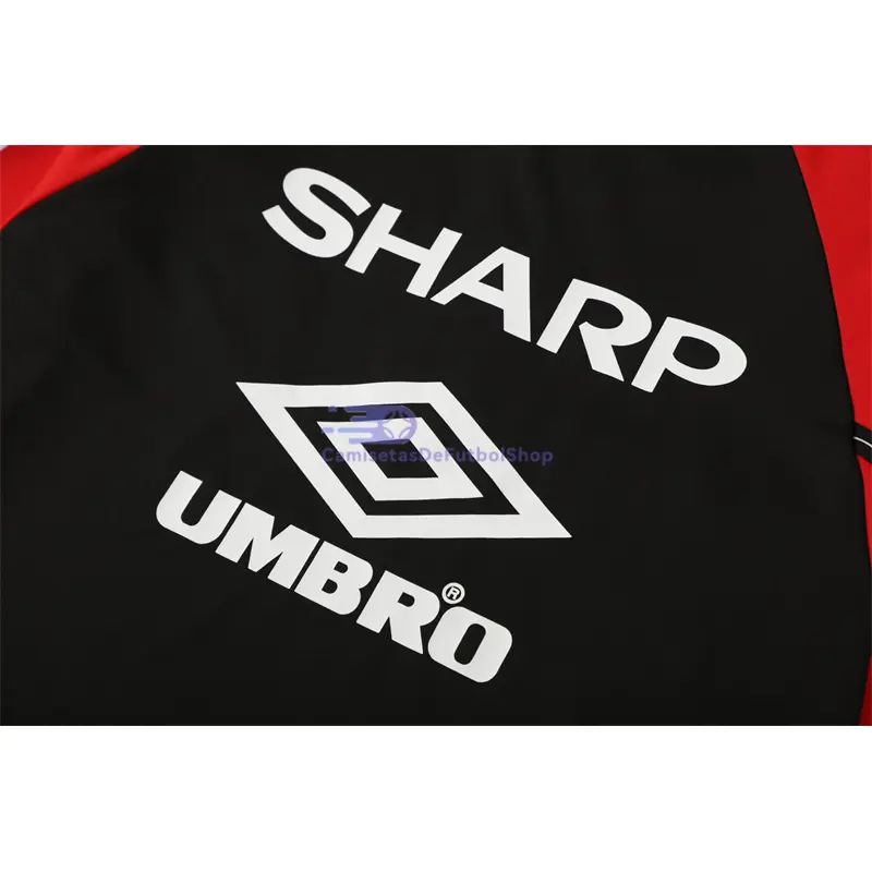 Sudadera De Entrenamiento Manchester United Retro 1998/1999 Negro/Rojo