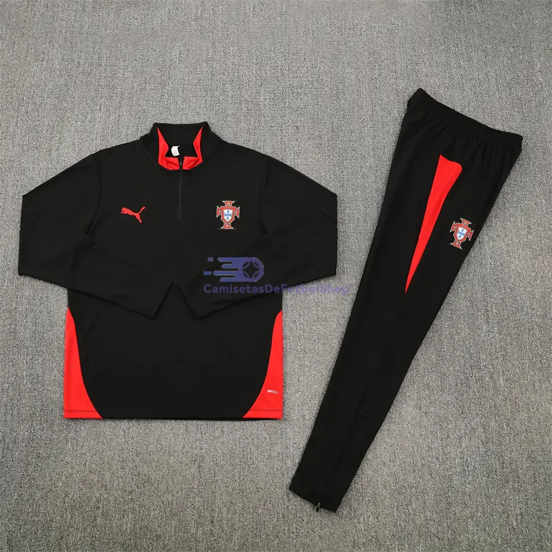 Sudadera De Entrenamiento Portugal 2025/2026 Kit Negro