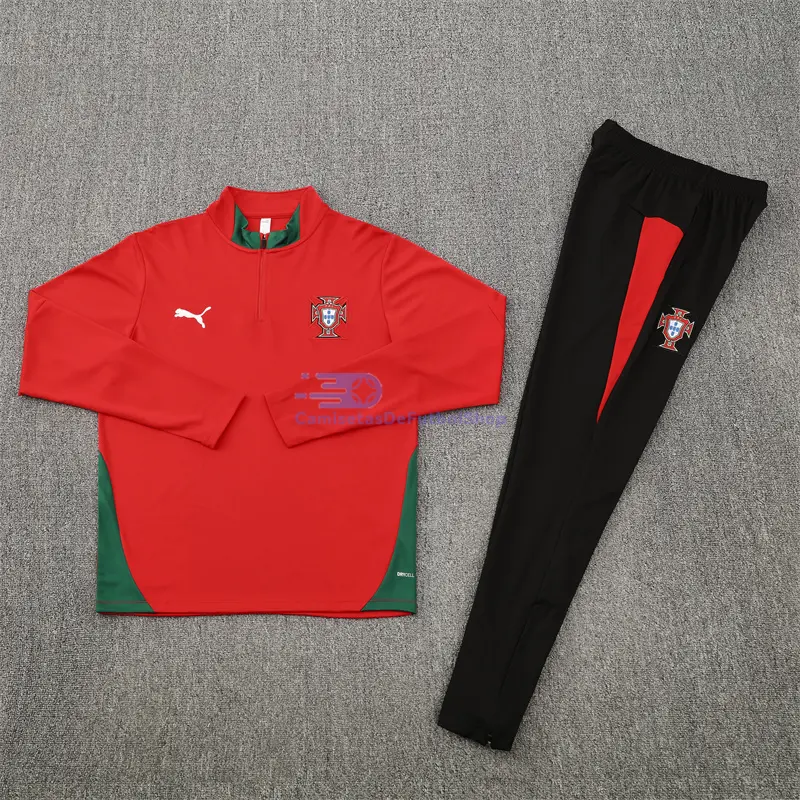 Sudadera De Entrenamiento Portugal 2025/2026 Kit Rojo
