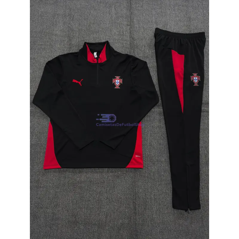 Sudadera De Entrenamiento Portugal 2025/2026 Niño Kit Negro