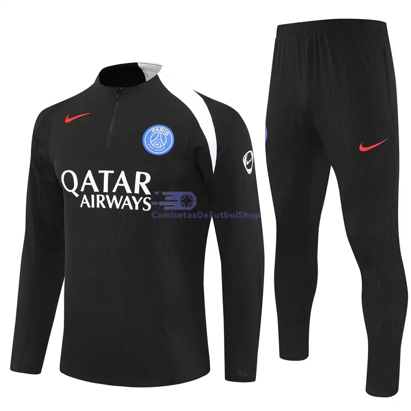 Sudadera De Entrenamiento PSG 2025/2026 Kit Negro (EDICIÓN JUGADOR)