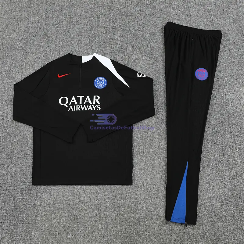 Sudadera De Entrenamiento PSG 2025/2026 Kit Negro (EDICIÓN JUGADOR)