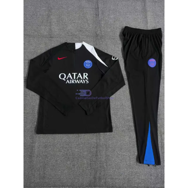 Sudadera De Entrenamiento PSG 2025/2026 Niño Kit Negro (EDICIÓN JUGADOR)