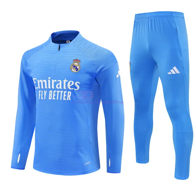 Sudadera De Entrenamiento Real Madrid 2025/2026 Kit Azul Claro (EDICIÓN JUGADOR)