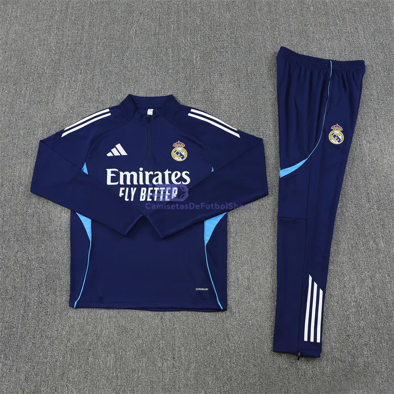 Sudadera De Entrenamiento Real Madrid 2025/2026 Kit Azul Marino