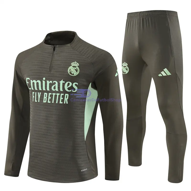 Sudadera De Entrenamiento Real Madrid 2025/2026 Kit Verde Oscuro (EDICIÓN JUGADOR)