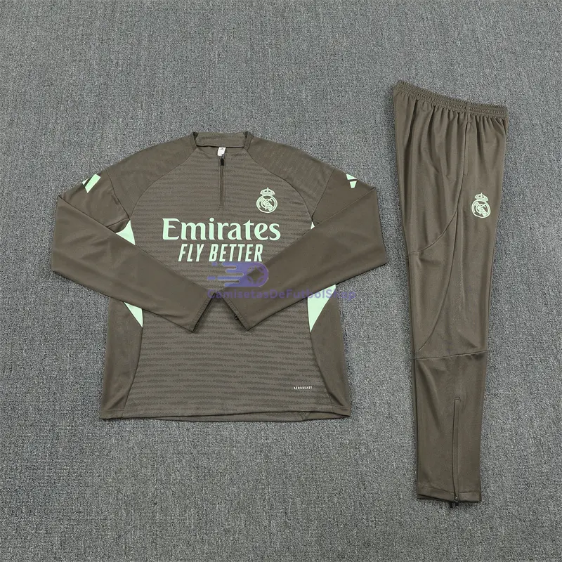 Sudadera De Entrenamiento Real Madrid 2025/2026 Kit Verde Oscuro (EDICIÓN JUGADOR)