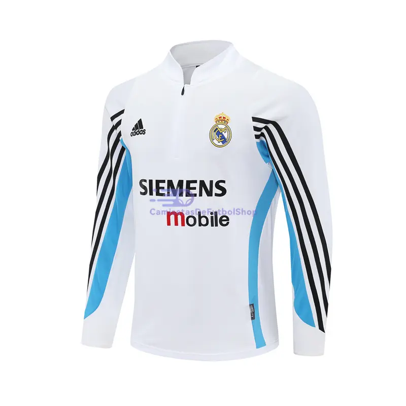 Sudadera De Entrenamiento Real Madrid Retro 2003/04 Blanco