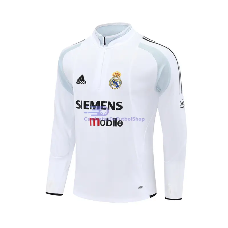 Sudadera De Entrenamiento Real Madrid Retro 2004/05 Blanco