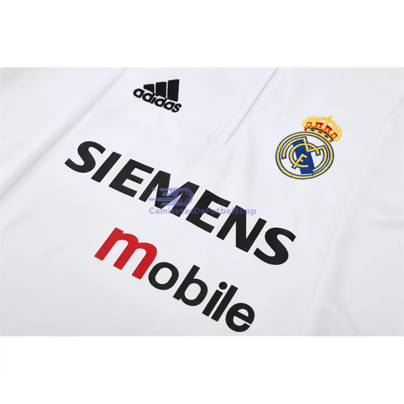 Sudadera De Entrenamiento Real Madrid Retro 2004/05 Blanco