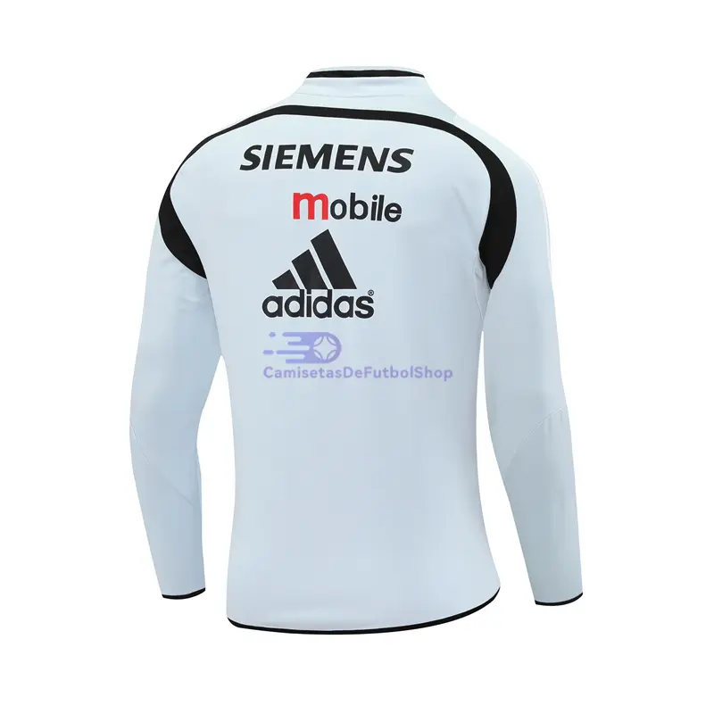 Sudadera De Entrenamiento Real Madrid Retro 2004/05 Gris Claro