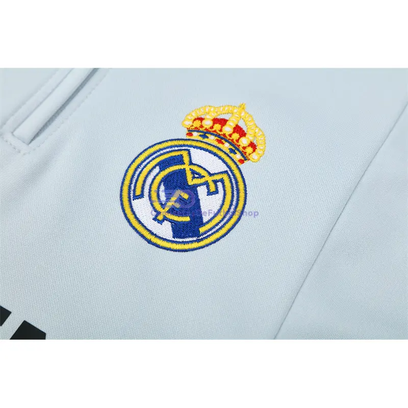 Sudadera De Entrenamiento Real Madrid Retro 2004/05 Gris Claro