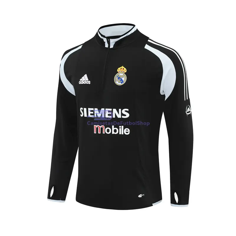 Sudadera De Entrenamiento Real Madrid Retro 2004/05 Negro