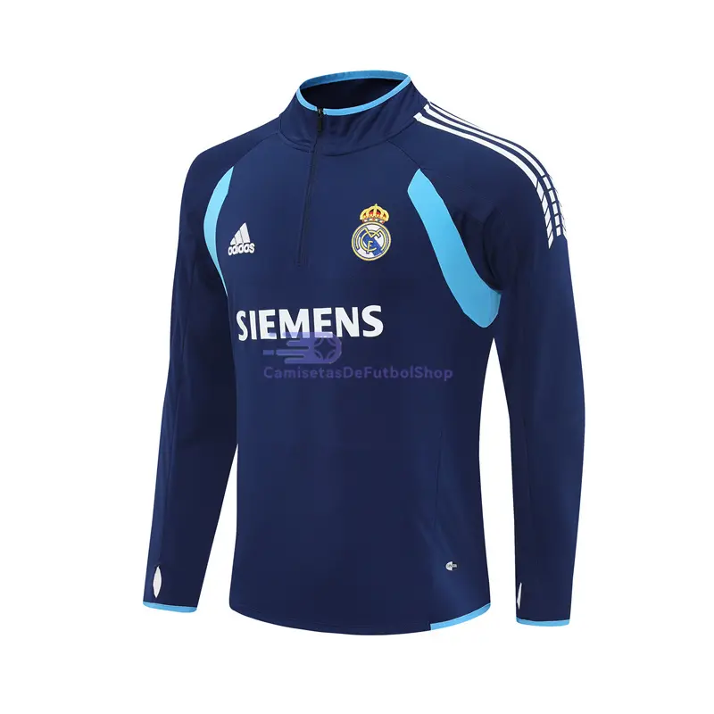 Sudadera De Entrenamiento Real Madrid Retro 2005/06 Azul Marino