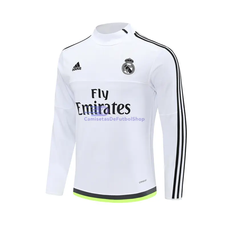 Sudadera De Entrenamiento Real Madrid Retro 2015/16 Blanco