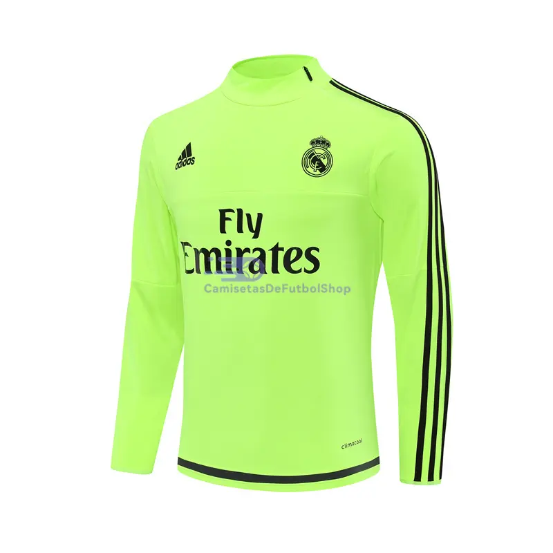 Sudadera De Entrenamiento Real Madrid Retro 2015/16 Verde Neón